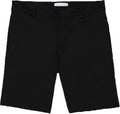 Boys Black Twill Flat Front Shorts Grades 9-12