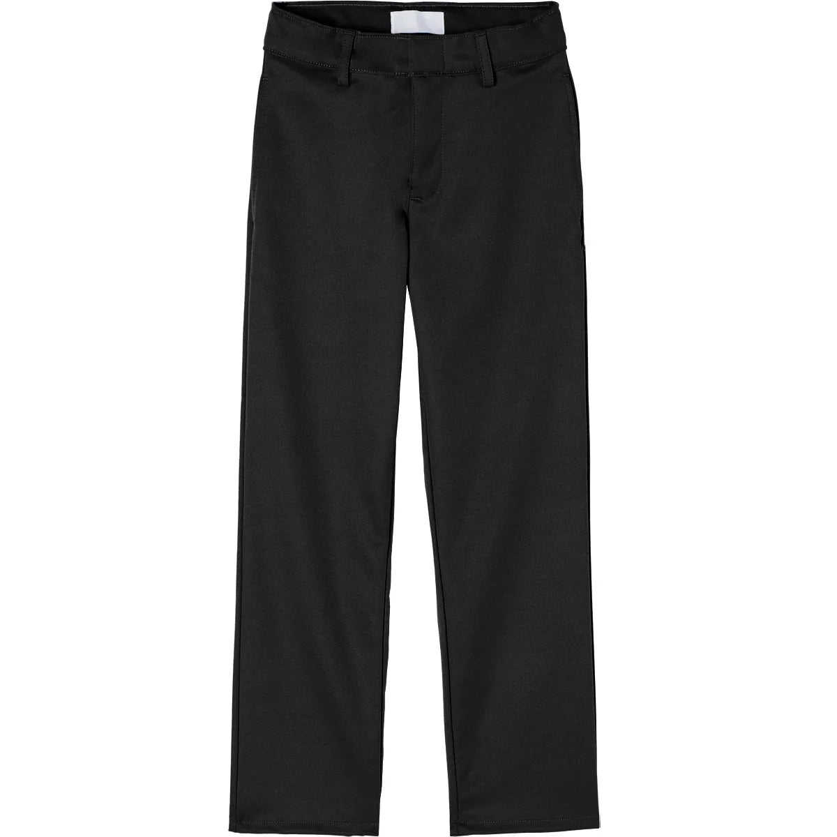 Boys Black Twill Flat Front Pants Grades 9-12