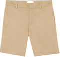 Boys Khaki Twill Flat Front Shorts Grades 9-12